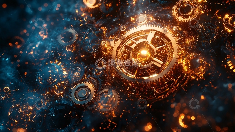 高清大图下载【趣麦麦图】燃烧的齿轮