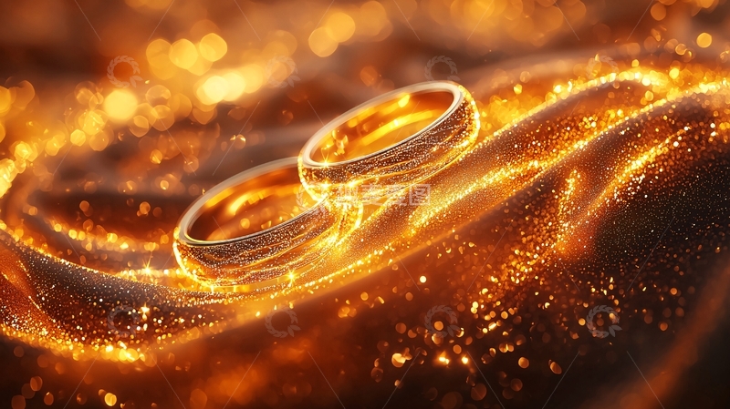 高清大图下载【趣麦麦图】闪耀金光婚戒