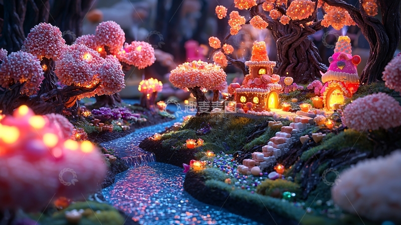 高清大图下载【趣麦麦图】梦幻甜美微缩景观