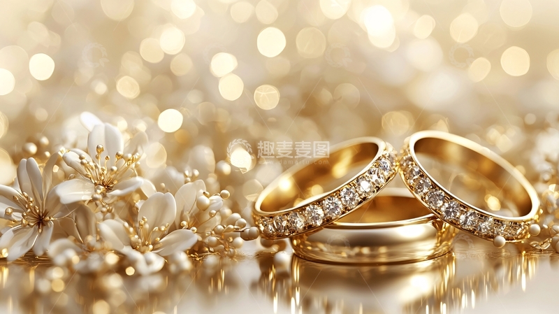 闪耀金饰婚戒