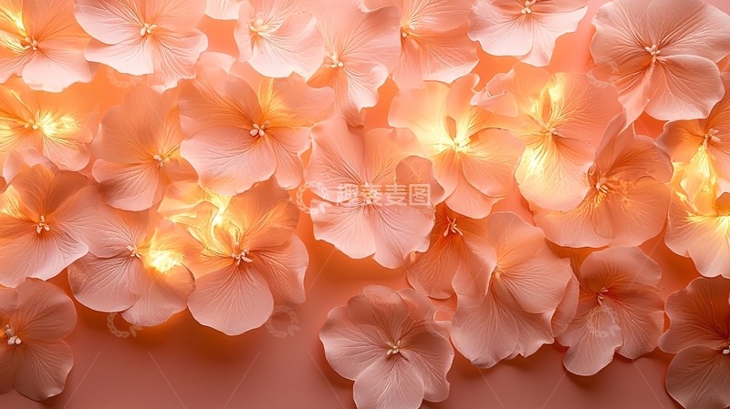 高清大图下载【趣麦麦图】粉色花瓣灯光背景