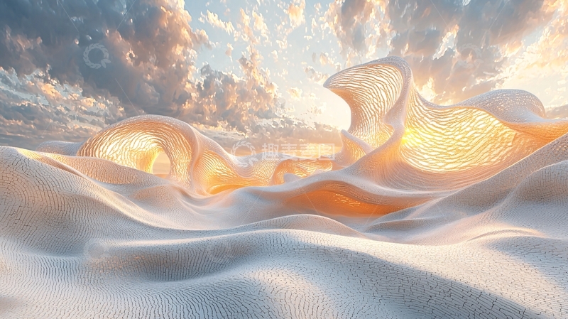 高清大图下载【趣麦麦图】沙漠日出