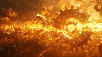 金色齿轮能量爆发