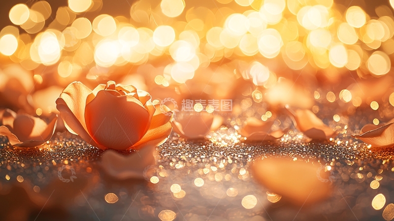 高清大图下载【趣麦麦图】温暖梦幻玫瑰花瓣
