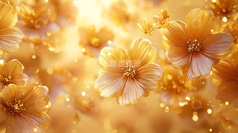 高清大图下载【趣麦麦图】金色花朵