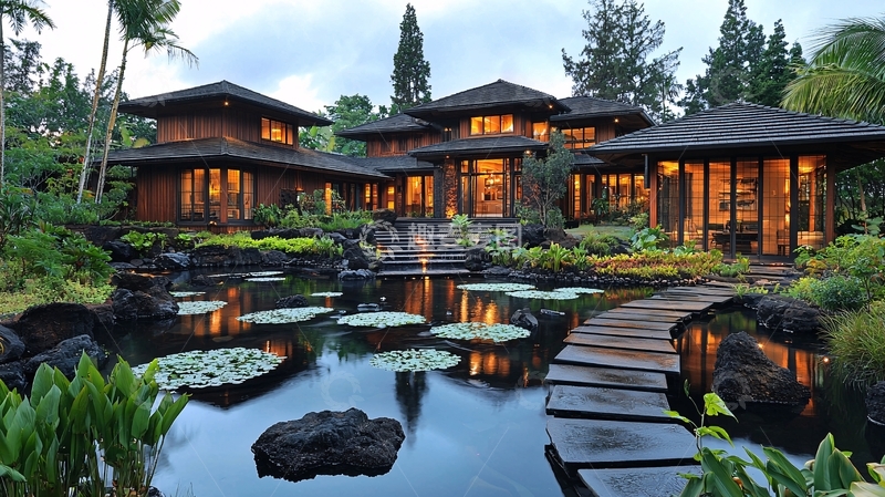 高清大图下载【趣麦麦图】豪华别墅夜景