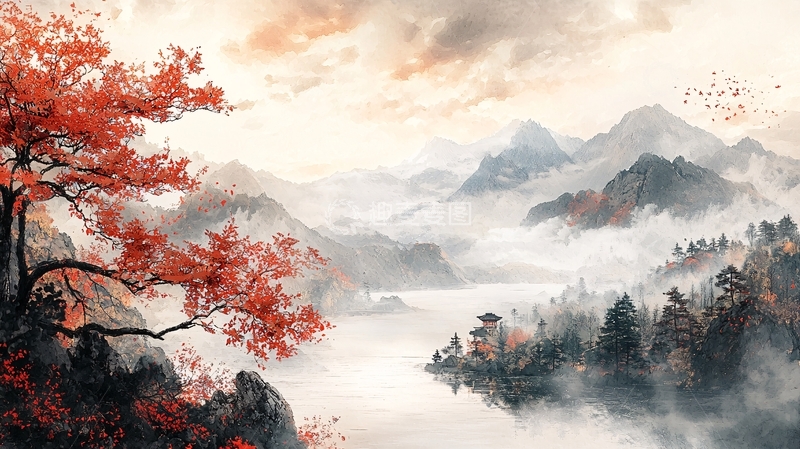 高清大图下载【趣麦麦图】水墨画