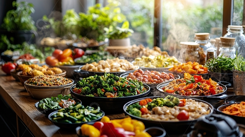高清大图下载【趣麦麦图】丰盛自助餐美食