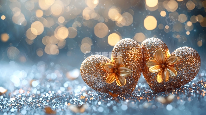 高清大图下载【趣麦麦图】闪耀金心