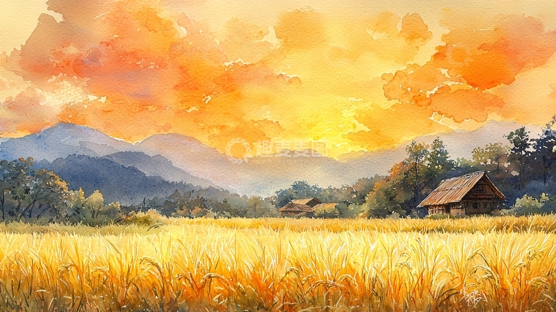 高清大图下载【趣麦麦图】水彩画