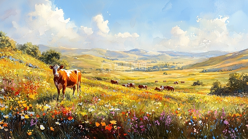 高清大图下载【趣麦麦图】田园风光油画