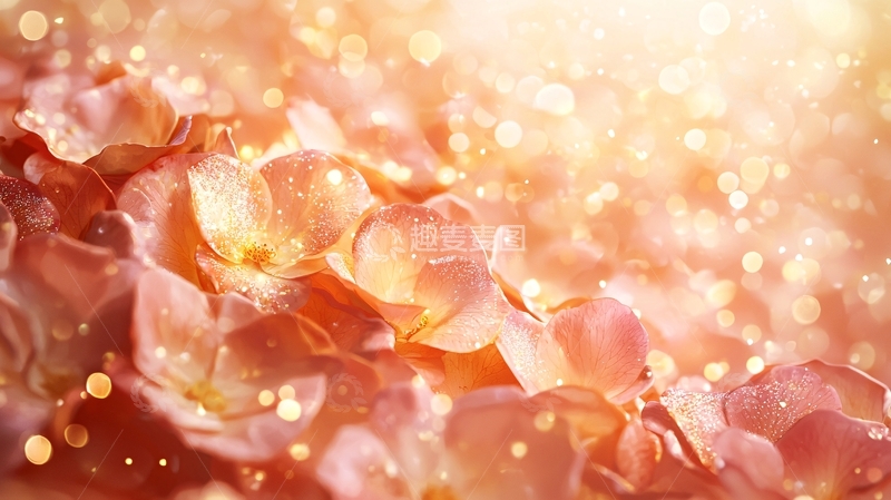 高清大图下载【趣麦麦图】光影柔美的花瓣背景图