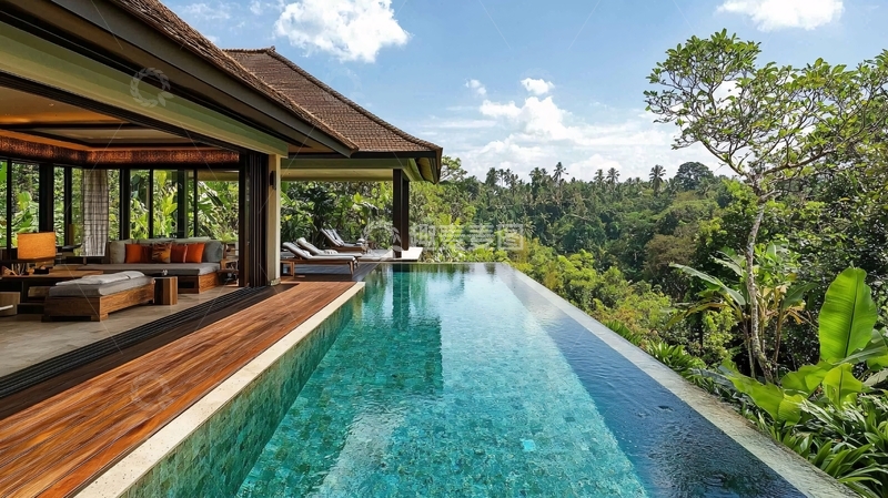 高清大图下载【趣麦麦图】巴厘岛泳池别墅