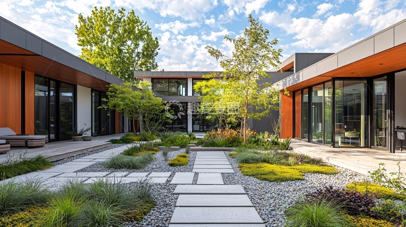 高清大图下载【趣麦麦图】现代简约庭院设计