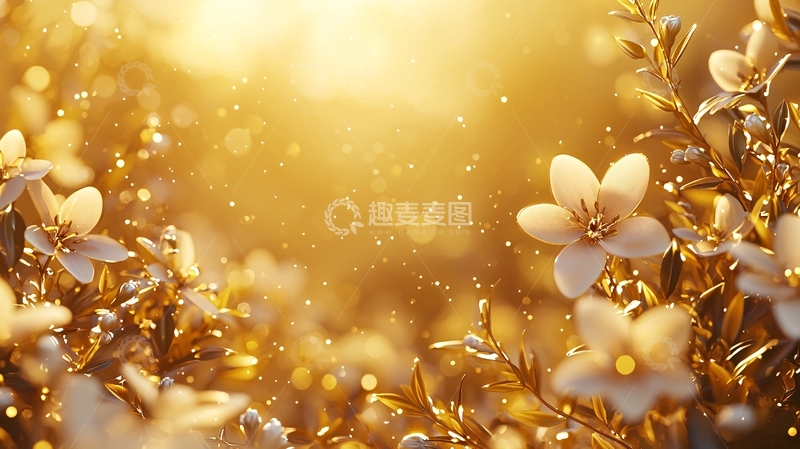 高清大图下载【趣麦麦图】金色花朵