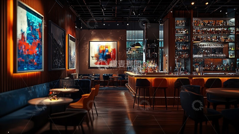 高清大图下载【趣麦麦图】高级酒吧内景