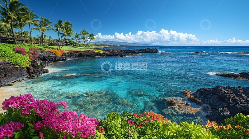 高清大图下载【趣麦麦图】夏威夷海滩热带风光