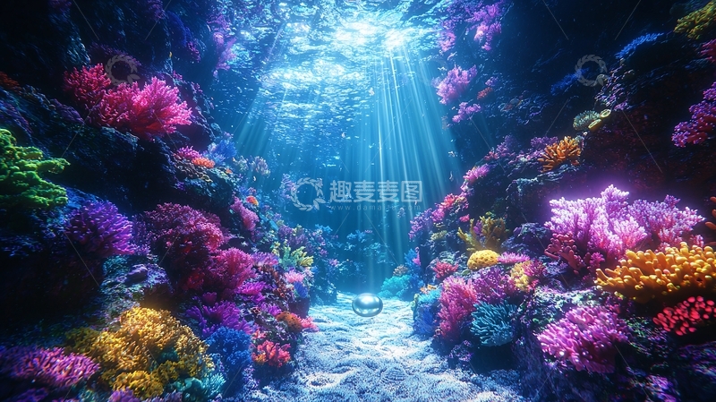 高清大图下载【趣麦麦图】海底珊瑚礁