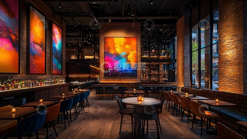 高清大图下载【趣麦麦图】高级餐厅内部装饰