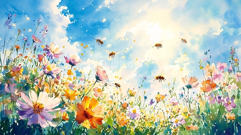 高清大图下载【趣麦麦图】阳光花海