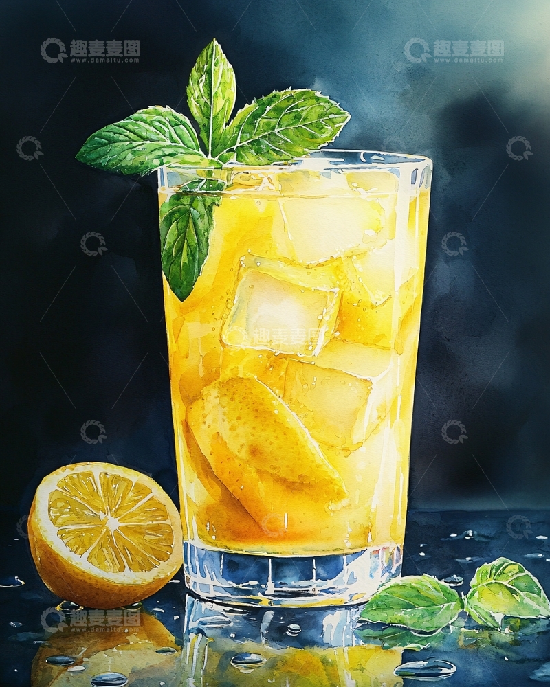 高清大图下载【趣麦麦图】柠檬水