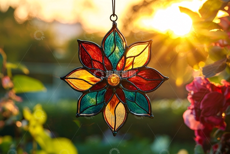 高清大图下载【趣麦麦图】彩色玻璃花窗
