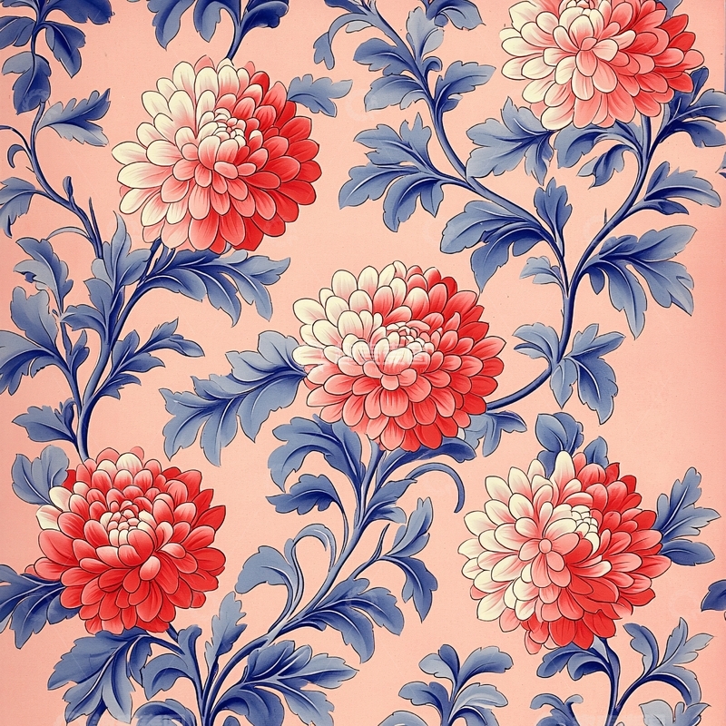 高清大图下载【趣麦麦图】粉色背景菊花纹理