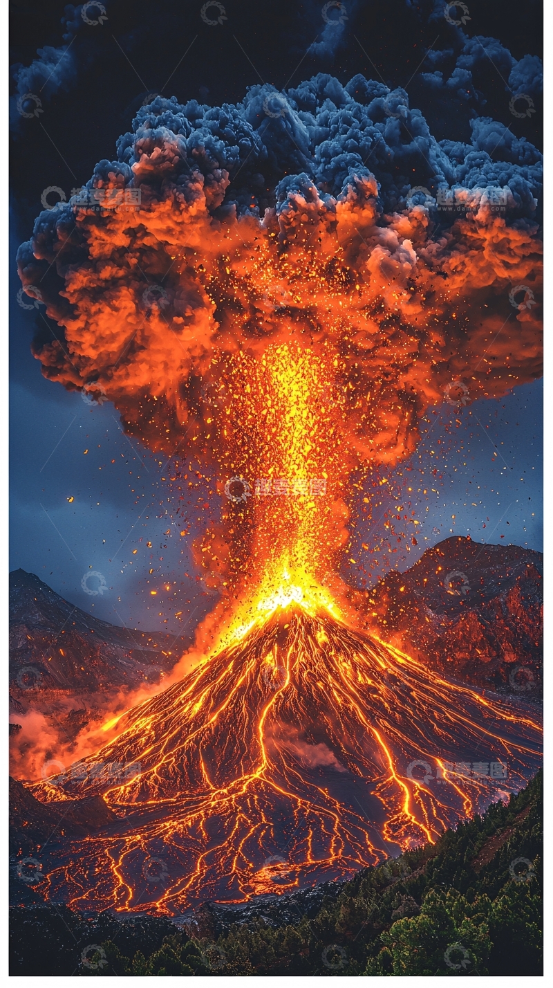 高清大图下载【趣麦麦图】火山喷发