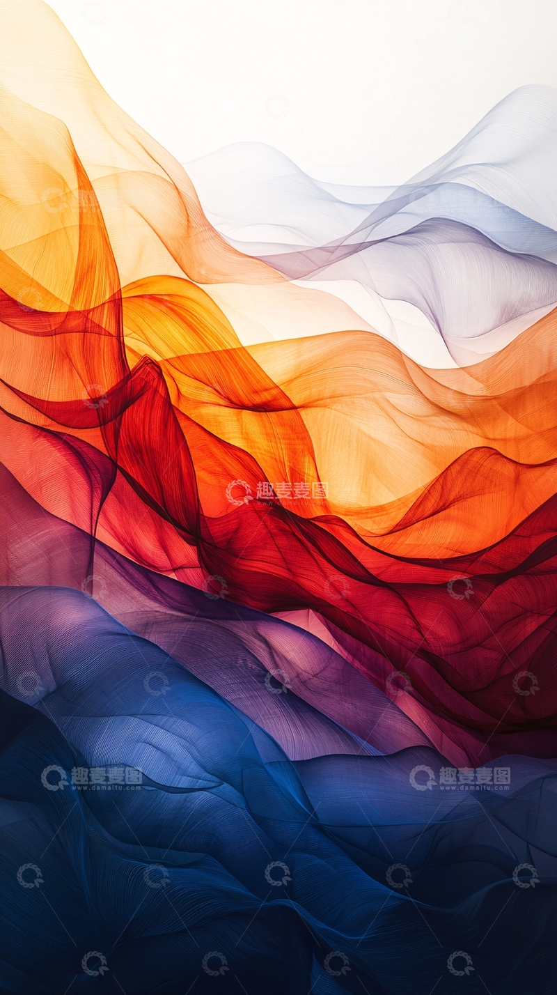 高清大图下载【趣麦麦图】流动的色彩丝绸质感