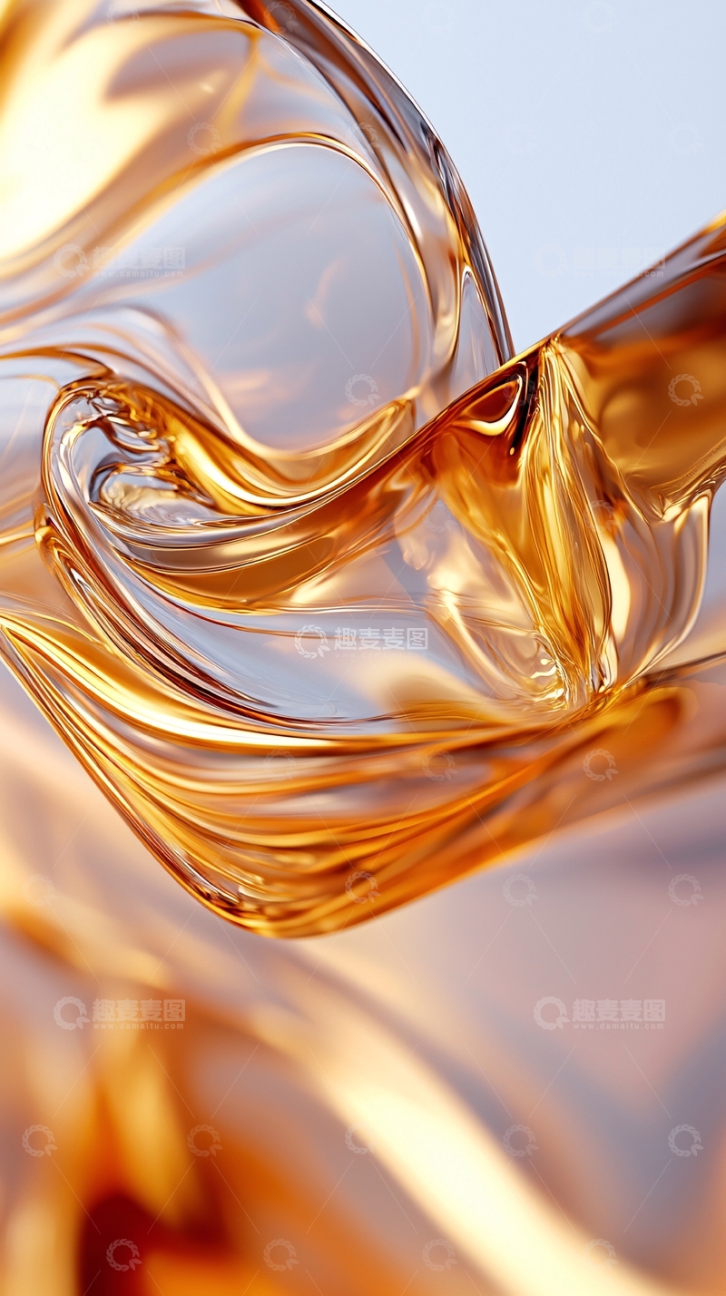 高清大图下载【趣麦麦图】流体黄金质感背景