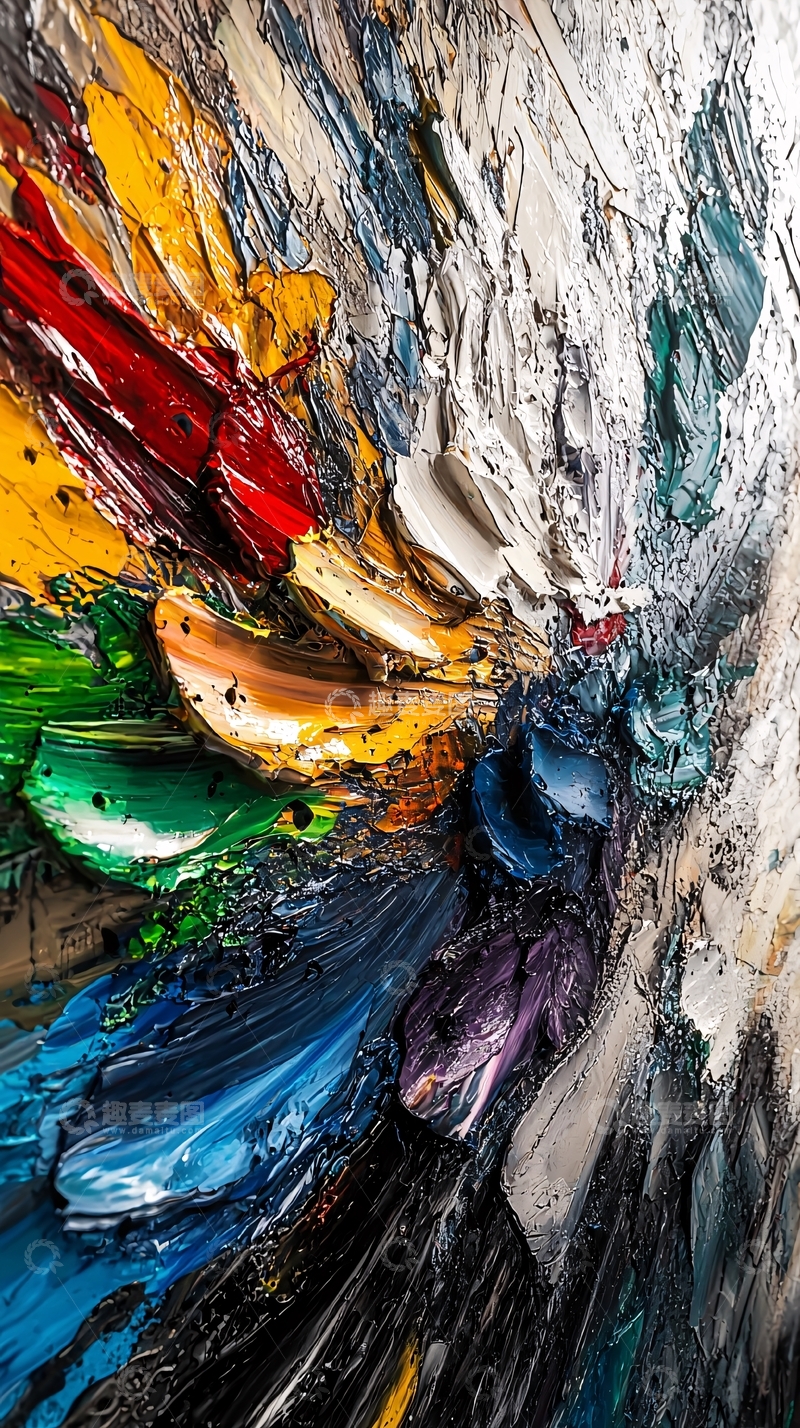 高清大图下载【趣麦麦图】厚涂肌理油画抽象艺术