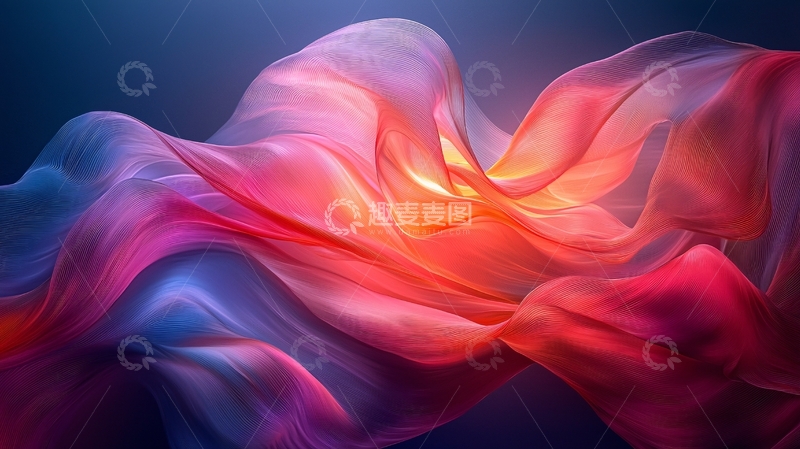 高清大图下载【趣麦麦图】流动的彩色丝绸