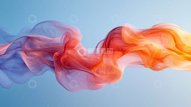 高清大图下载【趣麦麦图】彩色烟雾飘带