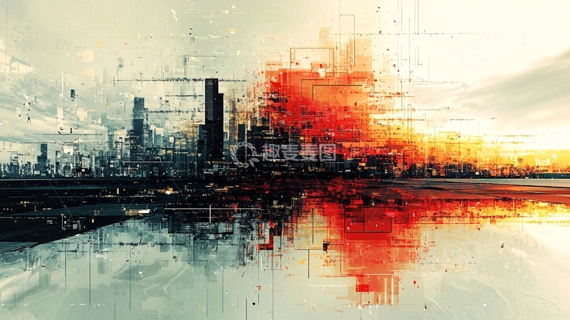 高清大图下载【趣麦麦图】抽象城市风景