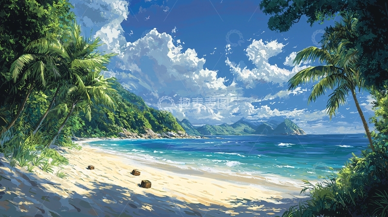 高清大图下载【趣麦麦图】热带海滩风景