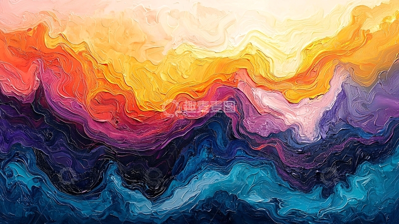 高清大图下载【趣麦麦图】抽象油画