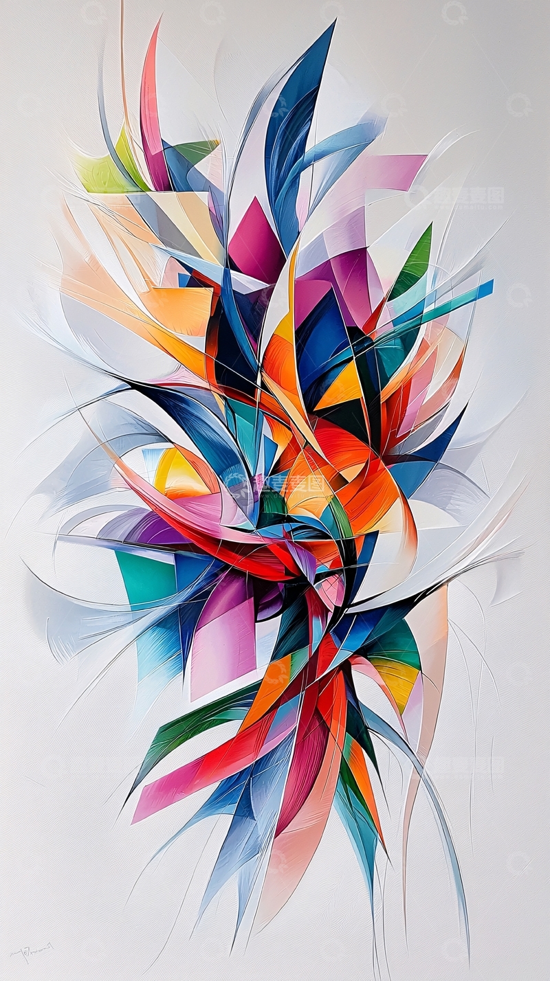 高清大图下载【趣麦麦图】抽象彩色几何图案