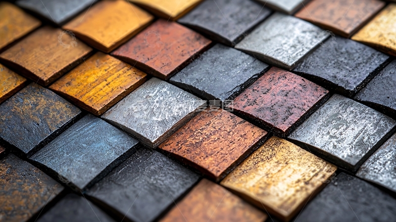 高清大图下载【趣麦麦图】木质方块拼接