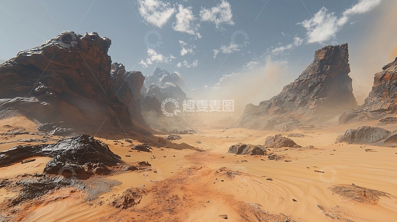 高清大图下载【趣麦麦图】沙漠峡谷