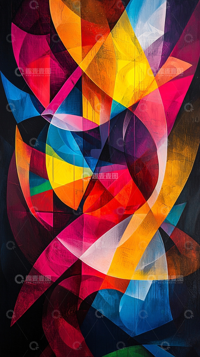 高清大图下载【趣麦麦图】抽象几何彩绘