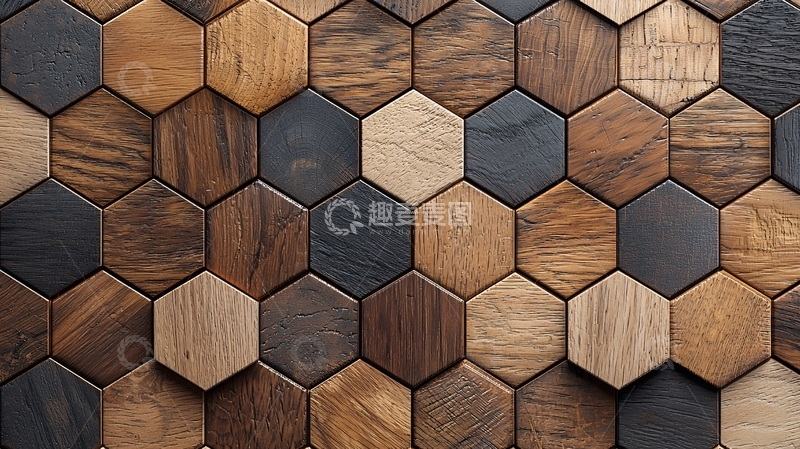 高清大图下载【趣麦麦图】蜂巢状木质背景