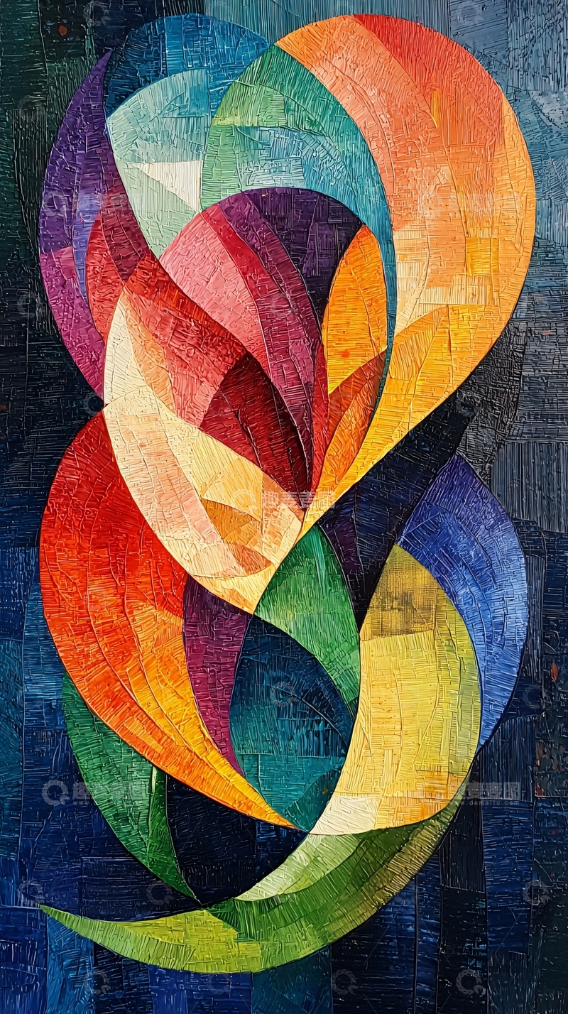 高清大图下载【趣麦麦图】抽象彩色油画