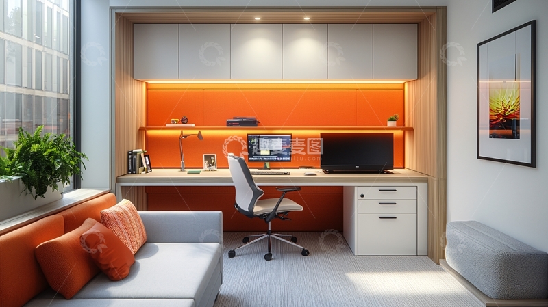 高清大图下载【趣麦麦图】现代简约家居办公空间