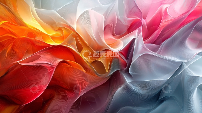 高清大图下载【趣麦麦图】彩色轻盈飘逸面料