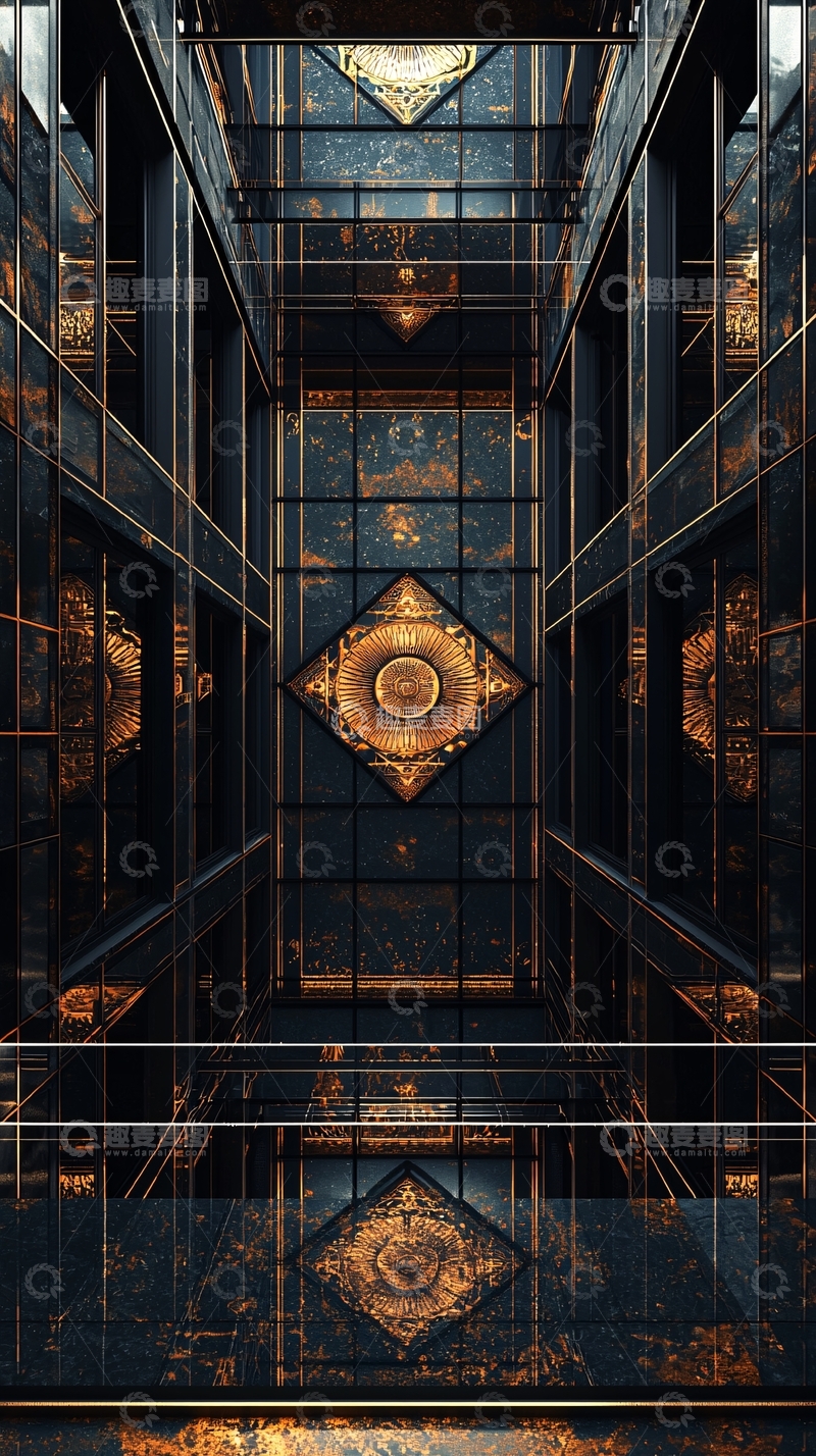 高清大图下载【趣麦麦图】-暗黑系奢华建筑内部