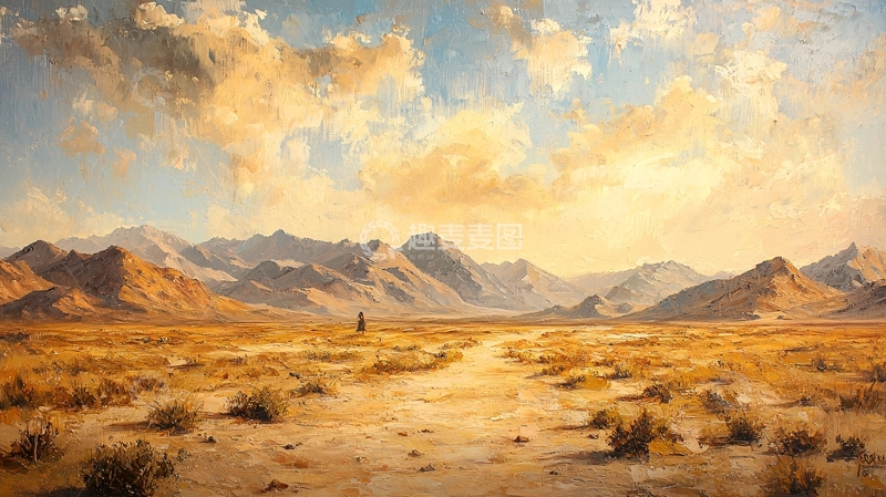 高清大图下载【趣麦麦图】荒凉沙漠公路远景