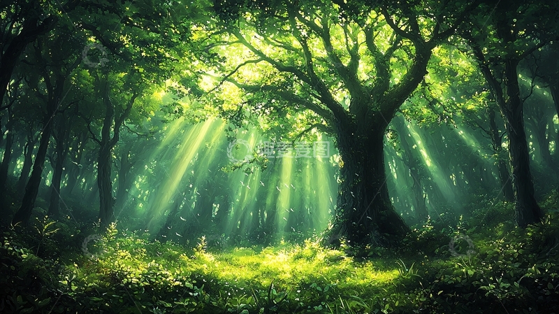 高清大图下载【趣麦麦图】阳光森林