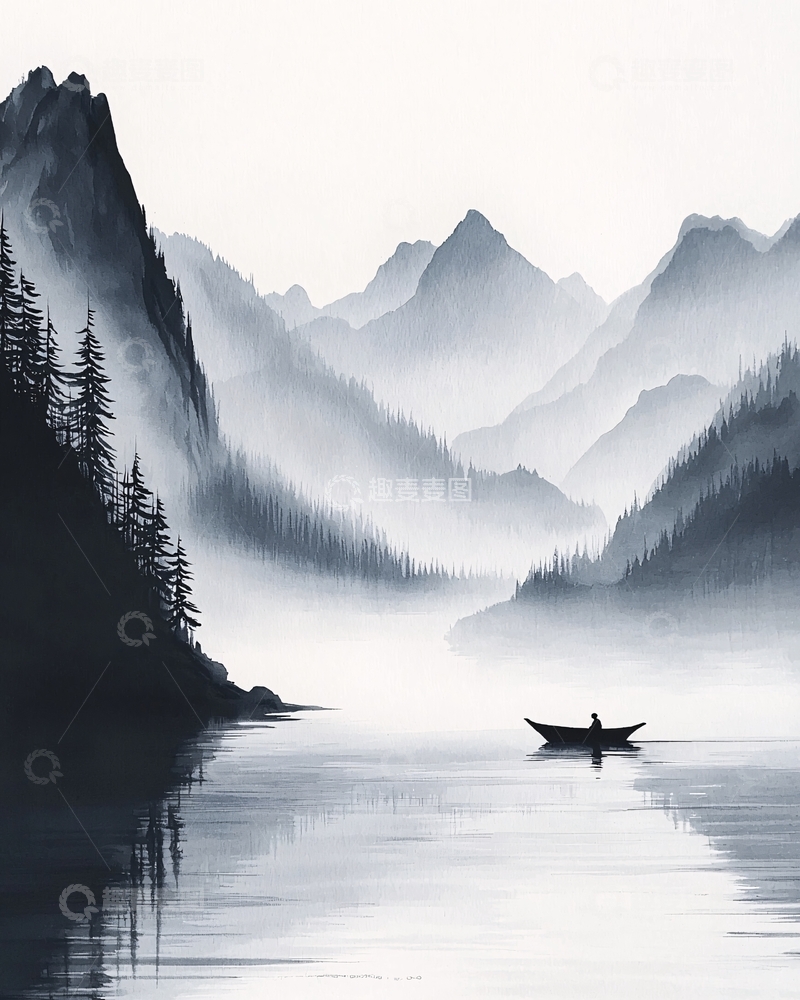 高清大图下载【趣麦麦图】水墨画