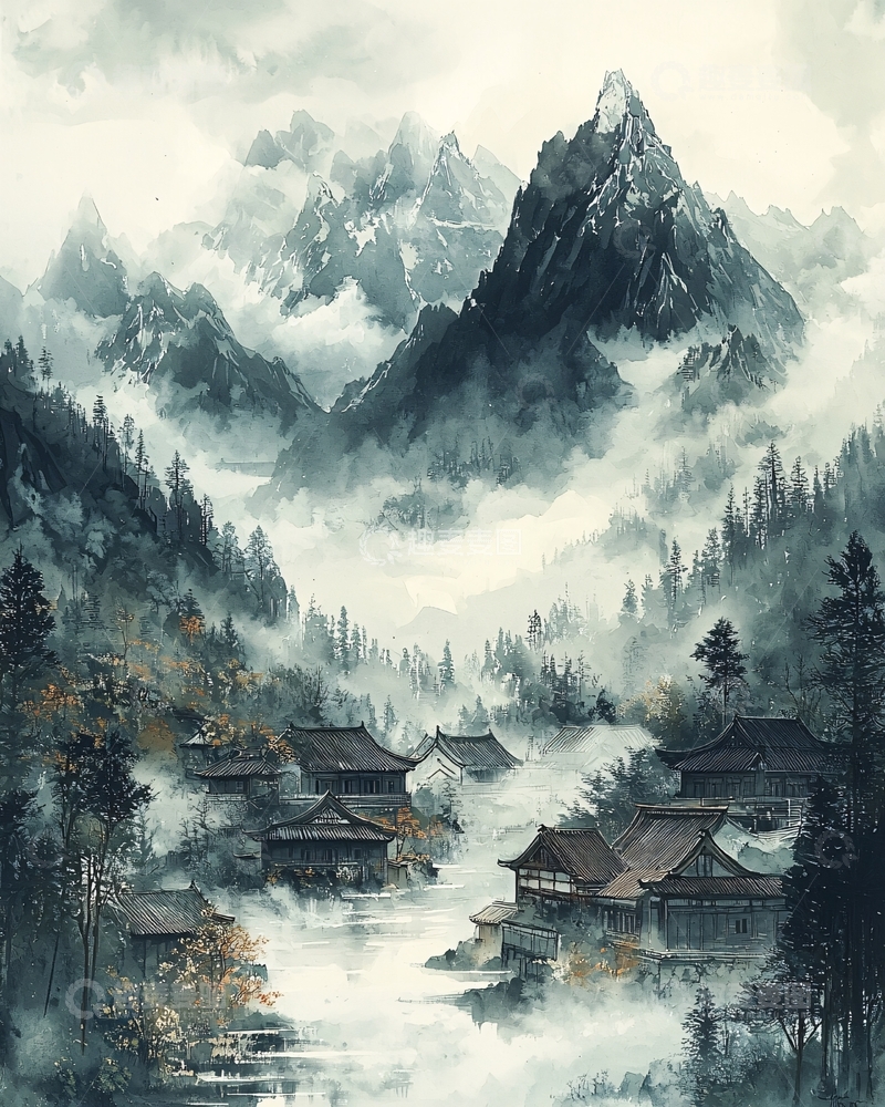 高清大图下载【趣麦麦图】水墨画