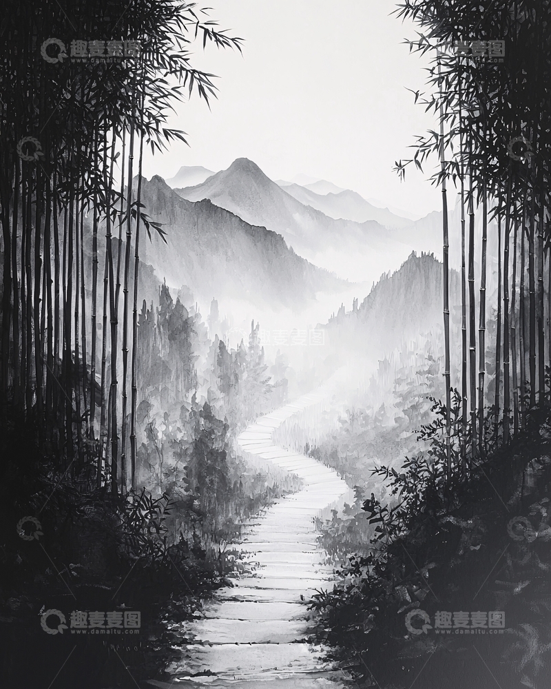 高清大图下载【趣麦麦图】水墨画